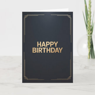 Cartão de aniversário moderno minimalista para hom