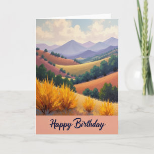 Cartão de Aniversário Montanha Cênica
