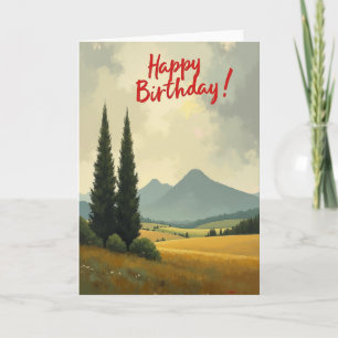 Cartão de Aniversário Montanha Pintada