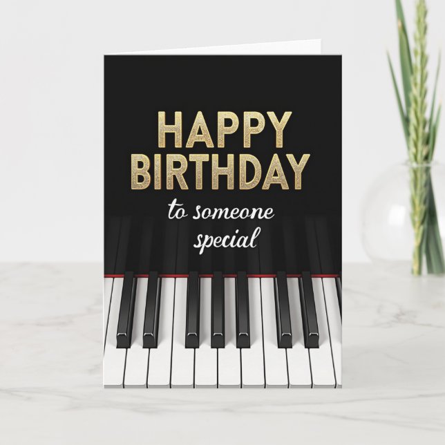 Cartão de Aniversário Musical (Frente)