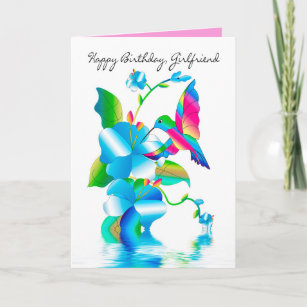 Cartão de Aniversário, Namorada de Hummingbird e F