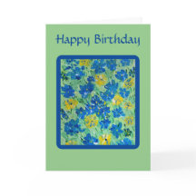 Cartão de Aniversário Não Floral Esquece-Me