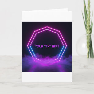 Cartão de Aniversário Neon Personalizado Retro ano