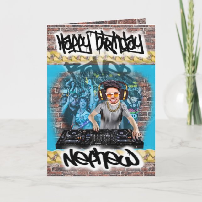 Cartão de aniversário Nephew (Frente)