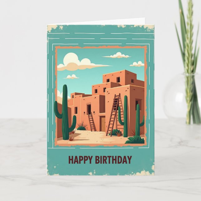 Cartão de Aniversário no Deserto (Frente)