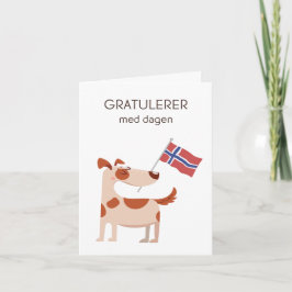 Cartão de Aniversário Norueguês - Gratulerer med d