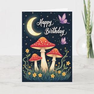 Cartão de Aniversário Noturno Caprichoso