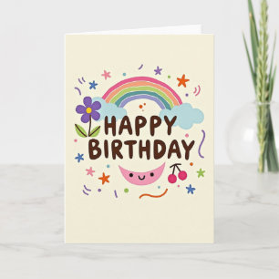 Cartão de Aniversário Nuvem Caprichosa