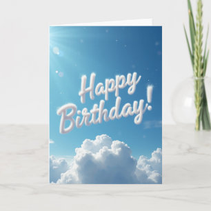 Cartão de Aniversário Nuvem Fofa