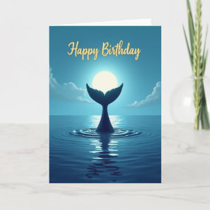 Cartão de Aniversário Oceano ao Luar