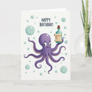 Cartão de Aniversário Oceano Lavanda