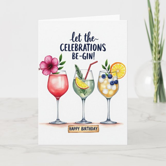 Cartão de Aniversário Óculos Alegres (Frente)