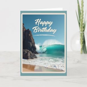 Cartão de Aniversário Onda Alegre