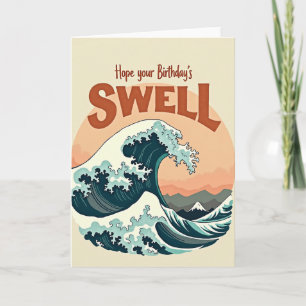 Cartão de Aniversário Onda Swell