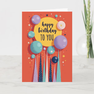 Cartão de Aniversário Orbe Alegre