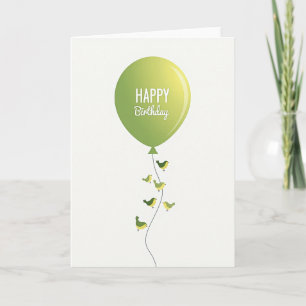 Cartão de Aniversário Orbe Verde