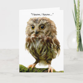 Cartão de aniversário Owl, de 50 anos