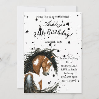 Cartão De Aniversário Paint Horse Por Amylyn Bihrl
