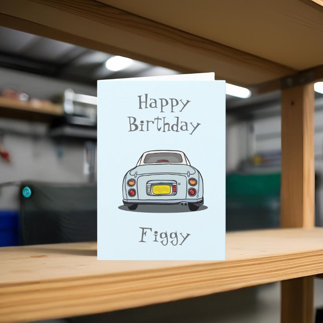Cartão de Aniversário Pale Aqua Figaro (Happy Birthday to your Pale Aqua Figaro! Send them this card. They'll love you even more!)