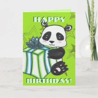 Cartão de Aniversário Panda