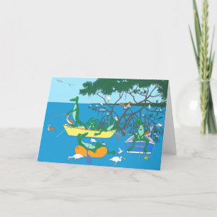 Cartão de Aniversário Pântano de Jacaré