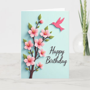 Cartão de Aniversário Paper Cut Bloom