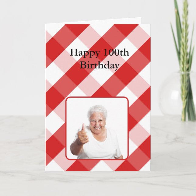 Cartão de aniversário para 100 e mais - personaliz (Frente)