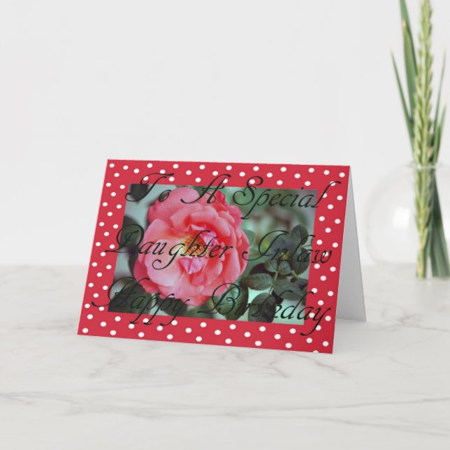 Cartão De Aniversário Para A Isolada Da Filha (Frente)