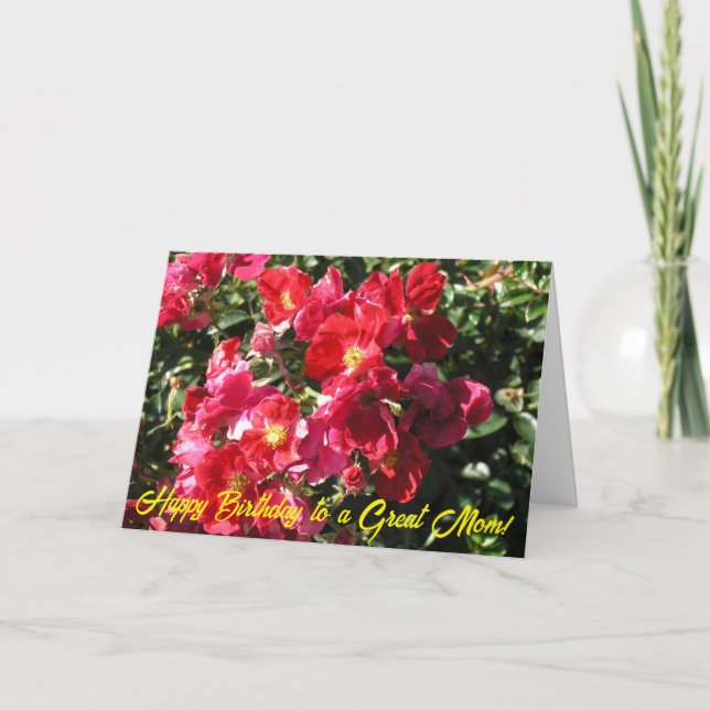 Cartão de aniversário para a mãe (Frente)