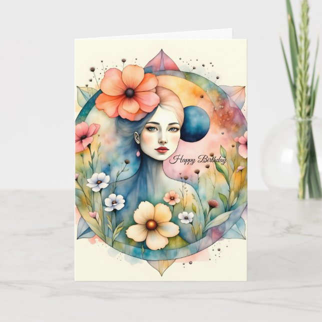 Cartão de aniversário para a sobrinha de vinte ano (Frente)