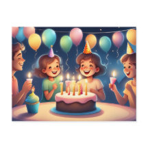 Cartão de aniversário para a sua menina