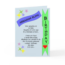 Cartão de Aniversário para Adolescentes