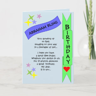 Cartão de Aniversário para Adolescentes