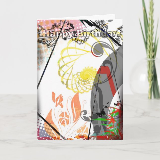 Cartão de aniversário para adolescentes e jovens a (Frente)