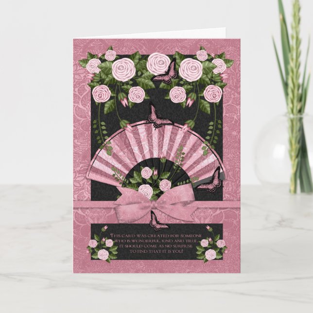 Cartão De Aniversário Para Alguém Especial Com Ros (Frente)