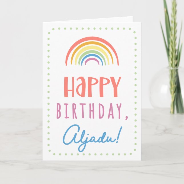 Cartão de aniversário para Aljadu (Frente)