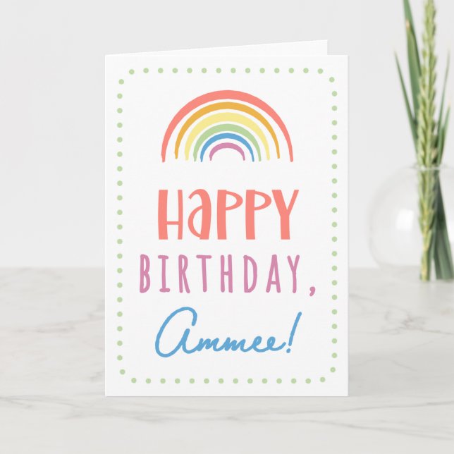 Cartão de aniversário para Ammee (Frente)