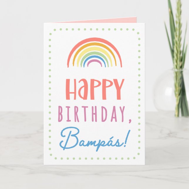 Cartão de aniversário para Bampás (Frente)