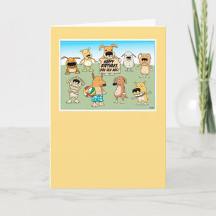 Cartão de Aniversário para Cachorro Legal e Engraç
