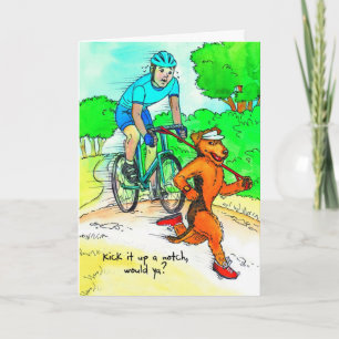 Cartão de aniversário para ciclista com Airedale T