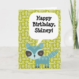 Cartão de aniversário para crianças personalizado
