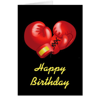 Cartão de Aniversário para Design de Luvas de Boxi