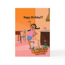 Cartão de Aniversário para design de Menina Feliz