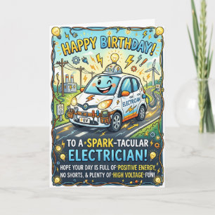 Cartão de Aniversário para Eletricista
