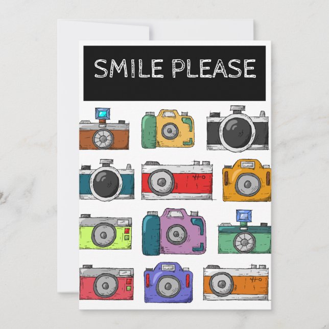 Cartão de aniversário para entusiasta da câmera, f (Frente)