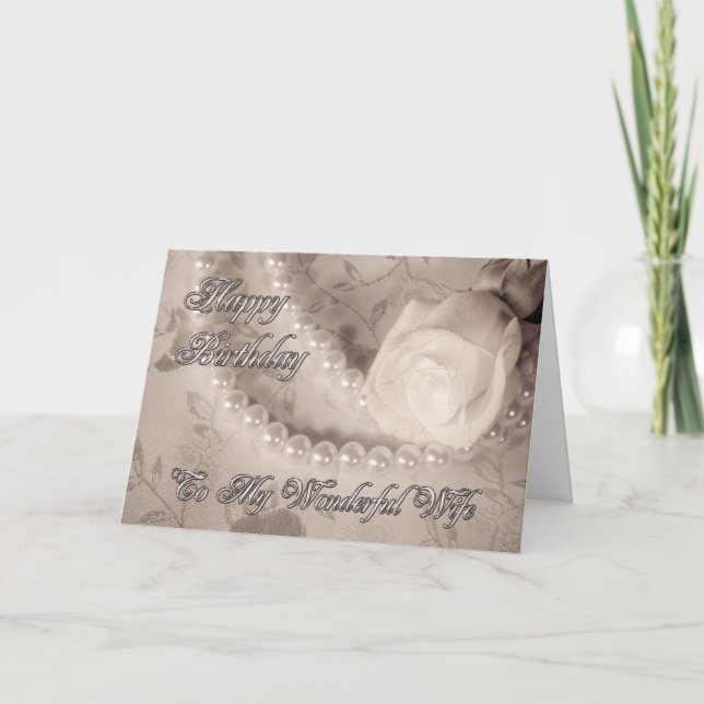 Cartão de aniversário para esposa (Frente)