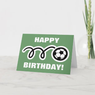 Cartão de aniversário para fãs de futebol