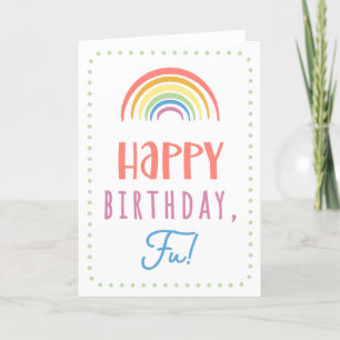Cartão de Aniversário para Fu