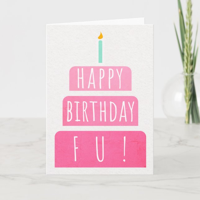 Cartão de Aniversário para Fu (Frente)