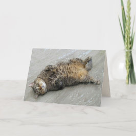 Cartão de Aniversário para Gato Super Animado